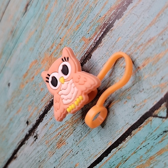 Peach Owl Straw Topper - Picture 5 of 5